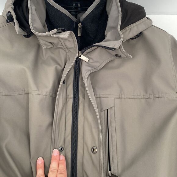 Weatherproof Men's Hooded Long Sleeve Full Zip Pockets Outdoor Jacket Brown XL - Picture 11 of 12